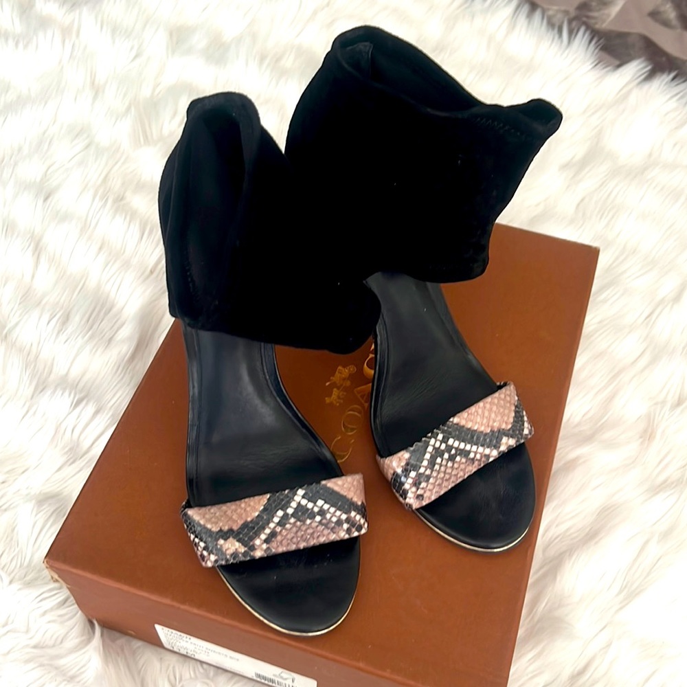 COACH Jennifer Print Snake Strap Sandal